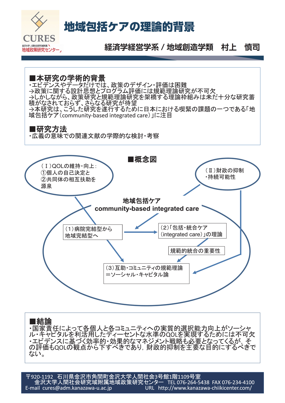 地域包括ケアの理論的背景（村上慎司）